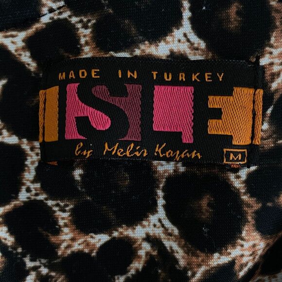 ISLE by Melis Kozan Leopard Animal Print Sleeveless Dress Women's Size Medium - Picture 3 of 10